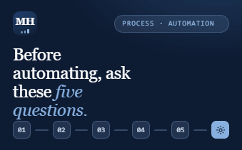 Before Automating a Process, Ask These Five Questions